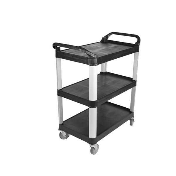 BRAND NEW COMMERCIAL SERVING/ SERVICE CART, 3 SHELF, WITH HEAVY DUTY CASTORS, 400LB CAPACITY, RETAIL