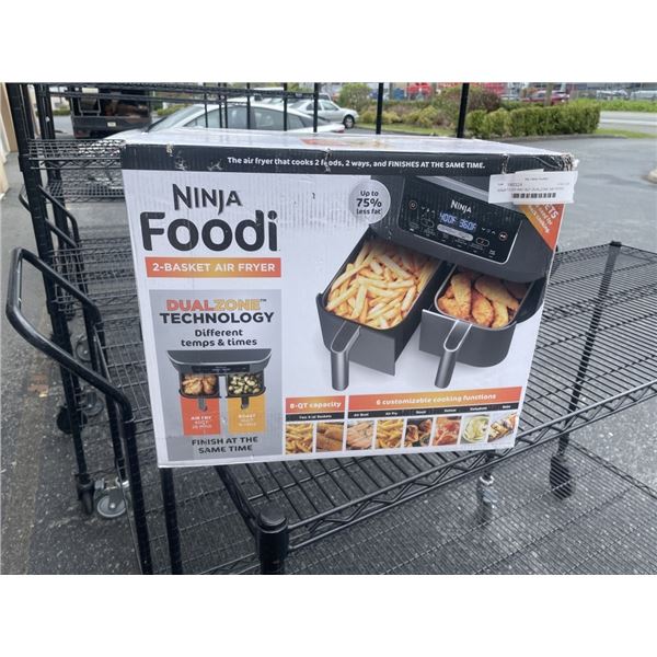 NINJA FOODI 6IN1 8QT DUALZONE AIR FRYER - TESTED WORKING, RETAIL $169