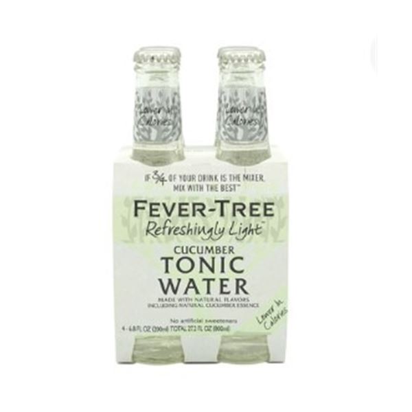 3 CASES FEVER-TREE CUCUMBER TONIC - 4  200ML BOTTLES PER PACK,  6 PACKS PER CASE - 18PACKS/72 BOTTLE