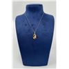 Image 1 : 14k Gold and Diamond Necklace
