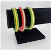 Image 1 : Art Deco Flapper Painted Bangles Bracelets