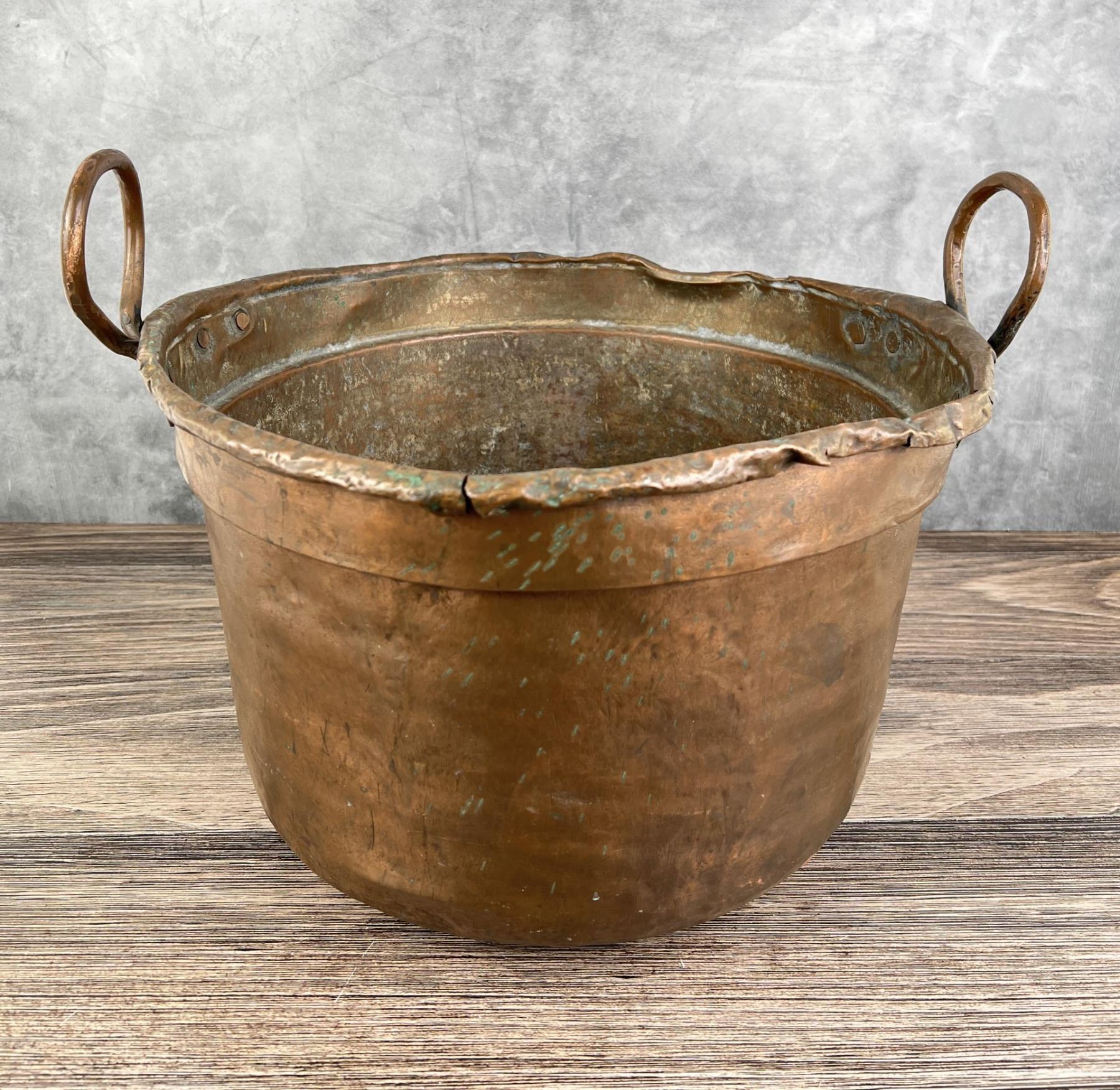 Cauldron Hand Antique Hand Hammered Copper Cauldron
