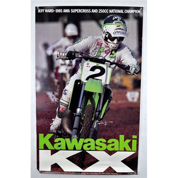 Jeff Ward Kawasaki KX Motocross Poster