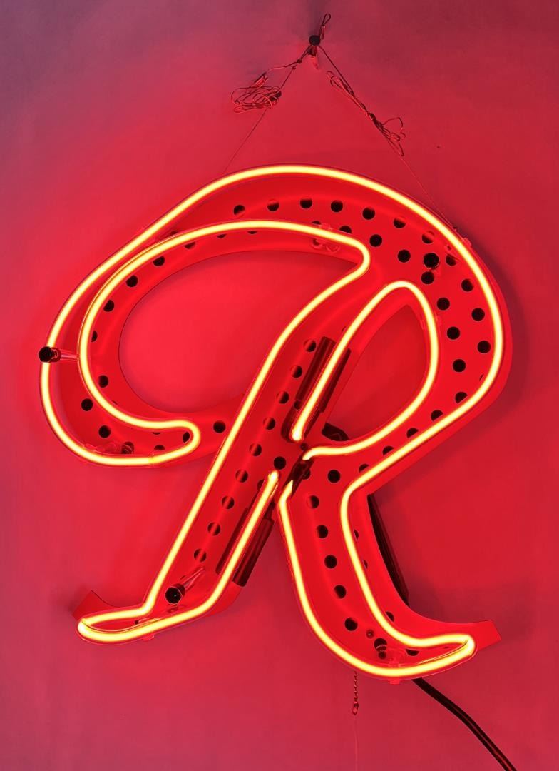 Beautiful R Sign Rainier Beer Neon R Sign