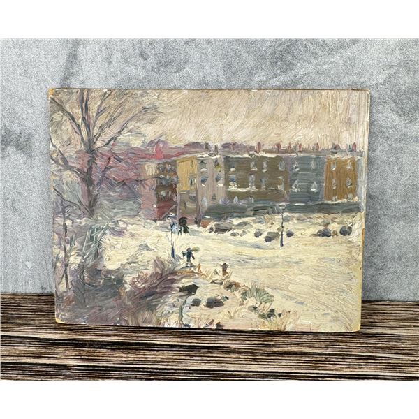 Philip Russell Goodwin Greenwich Village Painting