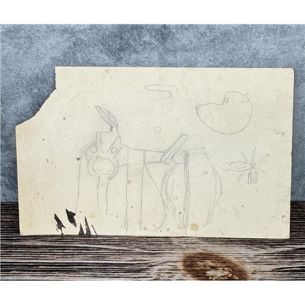 Philip Russell Goodwin Cowboy Saddle Drawing