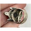 Image 2 : Zuni Inlaid Sterling Silver Turtle Ring