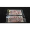 Image 1 : (2) 1986 CDN $2 Bills - Seq. S/N 5088, 5089 - Very Nice