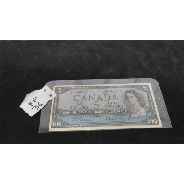 1954 ' Lucky'  $5 Bill S/N 6746777