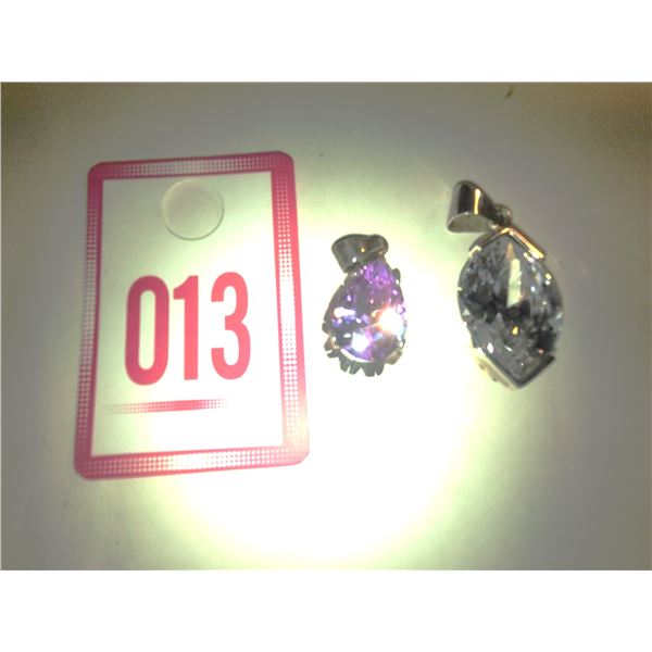 Sterling Silver Semi Precious Pendants A