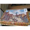 Image 2 : German Street Scene Ornate Tin w/Artist Paint Brushes