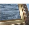 Image 2 : Framed Oil On Canvas Sailboat At Sea Signed John De - 36 X 40