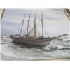 Image 2 : Framed Oil On Canvas Beach Sailboat - Signed Rogers - 30 X 36