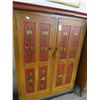 Image 1 : Vintage Distressed Painted Wall Bin Cabinet