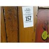 Image 2 : Vintage Distressed Painted Wall Bin Cabinet