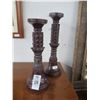 Image 1 : Ornate Cherry Candlestands Graduating Set of 2