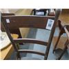 Image 2 : Antique Ladderback Leather Base Chair
