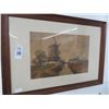 Image 1 : Framed Windmill Wall Art - Signed Vevuland - 20 X 24
