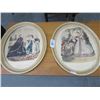 Image 1 : Provincial Oval Ladie's Wall Art - Pair