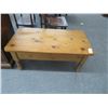 Image 1 : Pine Elongated Table w/Drawer