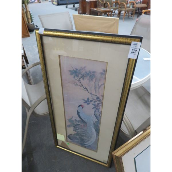 Oriental Framed Pheasant Wall Art - 42 X 22