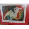 Image 2 : Small Wall Art of Woman Signed Kniff and Rooster Art