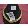 Image 1 : Large Gold Fashion Necklace w/Diamond Chip Clasp