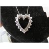 Image 2 : 14K WG Necklace w/Diamond Heart - Approx. Price $2200