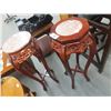 Image 1 : 2-Ornately Carved Cherry Pedestal - 2 X $