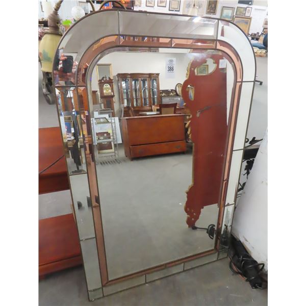 Ornate Arched Two Toned Mirror - No Shipping