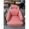 Image 1 : Mauve Cloth Swivel Easy Chairs  - Pair