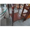 Image 2 : Mahogany Spun Leg 2 Tier Side Table