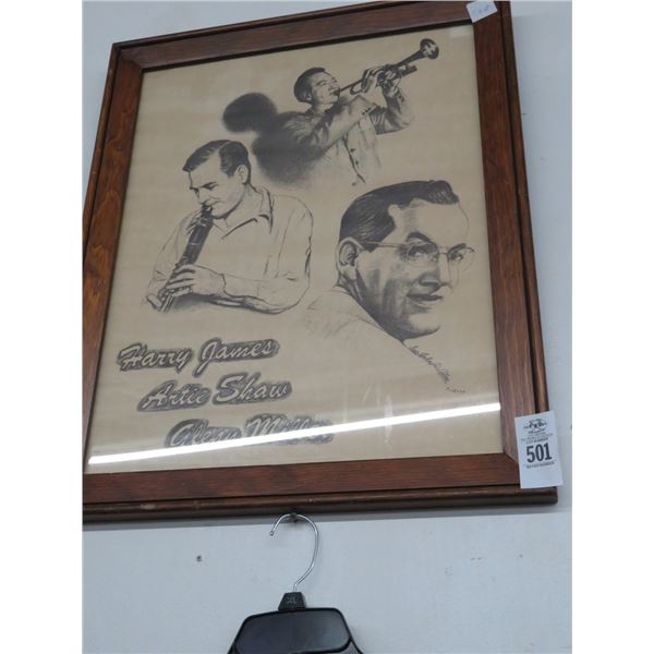 James Shaw Miller Sketch Framed Poster