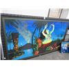 Image 1 : Oversized Tiki Wall Art On Board - 4' X 8'