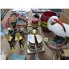 Image 2 : Stone Snake, Porcelain Egret, Bookends, Candlesticks, Art Glass Vase, Décor