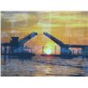 Image 2 : Framed Draw Bridge At Sunset - 24 X 30