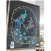 Image 1 : Framed Needlepoint Peacock Wall Art