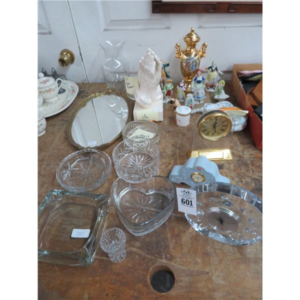 Crystal Desk, Other Clocks, Plate Mirror, Ashtray, Figurines, Décor