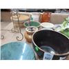 Image 3 : Glazed Pitchers and Bowls, Marble Lazy Susan, Easel