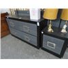 Image 1 : Leather Style Nightstand/Platform Bed Set w/Mirror