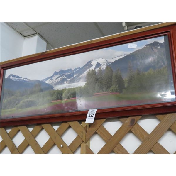 Framed Mountain Scene Photo