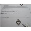 Image 1 : 10K WG Diamond Heart Pendant w/20 Round Cut Diamonds Light Brown In Color