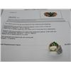 Image 1 : 14K YG Emerald & Diamond Ring w/One Emerald & 12 Round Cut Diamonds -