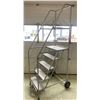 Image 1 : Heavy Duty Metal 5 Step Rolling Stairs for Shop