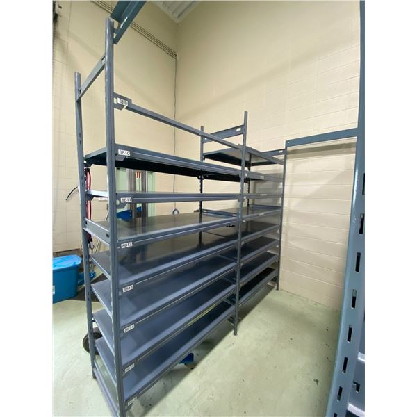 E-Z-Rect 8ft / 100" Industrial Heavy Duty Shelf - Two 50" Sections with top spacers
