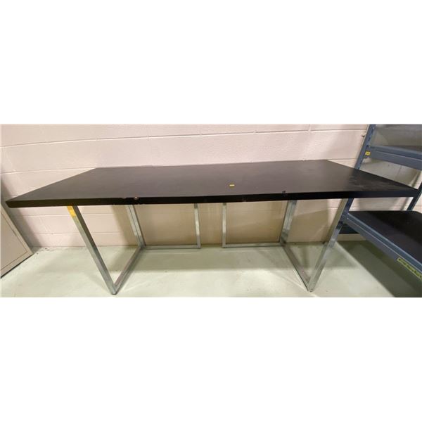 Wood On Metal Desk W6ft L30