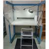 Image 1 : Lab Utility Work Station Cubicle With Magnifying tool, & Pro Light W52 D30 H87 With Fold up Chair