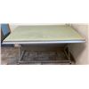Image 1 : Large Drafting Blue-Print Table With Teal Mat 60W40D40H