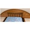 Image 5 : HeadBoard 94W - Single Bed - Retro Wood & Marble top End Tables 24W24D19H