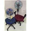 Image 1 : 2 Desk Stools & 2 Fans (Antique We Universe we-1200 - Powenta Turbo Silence MOD# vu5551)